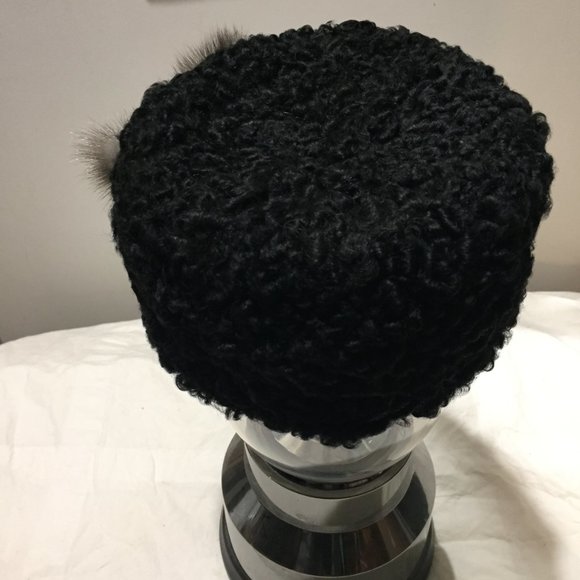 VINTAGE REAL LAMB FUR HAT SIZE S - Picture 4 of 7